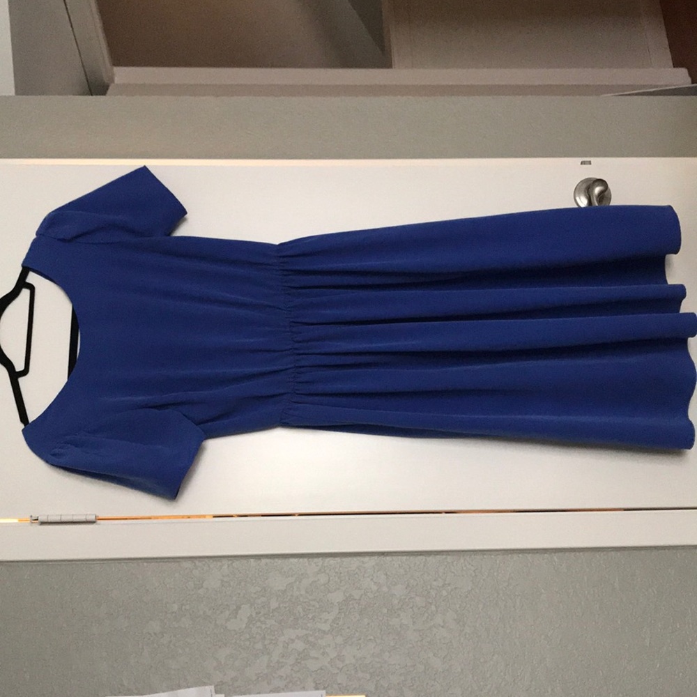 ASOS Blue Short Sleeve Midi Dress